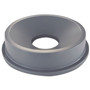 Rubbermaid Commercial Round BRUTE Funnel Top Receptacle, For 32-Gallon Containers, 22.38" Diameter x 5h, Gray View Product Image