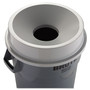 Rubbermaid Commercial Round BRUTE Funnel Top Receptacle, For 32-Gallon Containers, 22.38" Diameter x 5h, Gray (RCP3543GRA) View Product Image