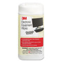 3M Electronic Equipment Cleaning Wipes, 1-Ply, 5.5 x 6.75, Unscented, White, 80/Canister (MMMCL610) View Product Image