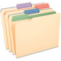 Pendaflex 1/3 Tab Cut Letter Recycled Top Tab File Folder - 8 1/2" x 11" - 225 Sheets Capacity - 3/4" Expansion - 11 pt. - Assorted Product Image 