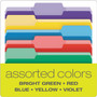 Pendaflex File Folders with Erasable Tabs, 1/3-Cut Tabs: Assorted, Letter Size, Assorted Colors, 30/Pack View Product Image