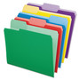 Pendaflex 1/3 Tab Cut Letter Recycled Top Tab File Folder - 8 1/2" x 11" - Top Tab Location - Assorted Tab Position - 11 pt. - Assorted Product Image 