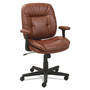 OIF Swivel/Tilt Bonded Leather Task Chair, Supports 250 lb, 16.93" to 20.67" Seat Height, Chestnut Brown Seat/Back, Black Base (OIFST4859) Product Image 