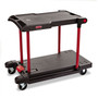 Rubbermaid Commercial Convertible Utility Cart, Plastic, 2 Shelves, 400 lb Capacity, 23.88" x 45.13" x 34.38", Black View Product Image