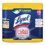 LYSOL Brand Disinfecting Wipes, 1-Ply, 7 x 7.25, Lemon and Lime Blossom, White, 80 Wipes/Canister, 2 Canisters/Pack (RAC80296PK) View Product Image