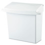 Rubbermaid Commercial Sanitary Napkin Receptacle with Rigid Liner, Plastic, White View Product Image