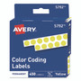 Avery Handwrite-Only Permanent Self-Adhesive Round Color-Coding Labels in Dispensers, 0.25" dia, Yellow, 450/Roll, (5792) View Product Image