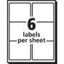 Avery Matte Clear Easy Peel Mailing Labels w/ Sure Feed Technology, Inkjet Printers, 3.33 x 4, Clear, 6/Sheet, 10 Sheets/Pack View Product Image