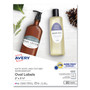 Avery Oval Print-to-the-Edge Labels, 2 x 3.33, White, 8/Sheet, 10 Sheets/Pack View Product Image