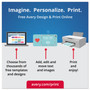 Avery Textured Arched Print-to-the-Edge Labels, Laser Printers, 3 x 2.25, White, 9/Sheet, 10 Sheets/Pack View Product Image