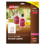 Avery Textured Arched Print-to-the-Edge Labels, Laser Printers, 3 x 2.25, White, 9/Sheet, 10 Sheets/Pack View Product Image