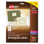 Avery Rectangle Labels, Inkjet/Laser Printers, 3 x 3.75, Pearl Ivory, 6/Sheet, 8 Sheets/Box View Product Image