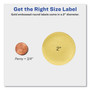 Avery Round Labels, Inkjet Printers, 2" dia, Gold, 12/Sheet, 8 Sheets/Pack View Product Image