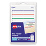 Avery Removable File Folder Labels with Sure Feed Technology, 0.66 x 3.44, White, 7/Sheet, 36 Sheets/Pack AVE5235 View Product Image