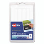 Avery Erasable ID Labels, Inkjet/Laser Printers, 0.88 x 2.88, White, 8/Sheet, 10 Sheets/Pack View Product Image