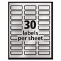 Avery Foil Mailing Labels, Inkjet Printers, 0.75 x 2.25, Silver, 30/Sheet, 10 Sheets/Pack View Product Image