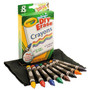Crayola Washable Dry Erase Crayons w/E-Z Erase Cloth, Assorted Colors, 8/Pack View Product Image