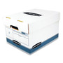 Bankers Box R-KIVE Heavy-Duty Storage Boxes, Letter/Legal Files, 10 x 15 x 12, White/Blue, 20/Bundle View Product Image
