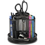 Rolodex Workspace Mesh Spinning Supply Caddy - 8 Compartment(s) - 6.5" Height - Rotate - Black - Steel Product Image 