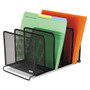 Rolodex Mesh Stacking Sorter, 5 Sections, Letter to Legal Size Files, 8.25" x 14.38" x 7.88", Black View Product Image