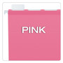 Pendaflex Ready-Tab Colored Reinforced Hanging Folders, Letter Size, 1/5-Cut Tabs, Pink, 20/Box View Product Image