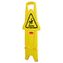 Rubbermaid Commercial Stable Multi-Lingual Safety Sign, 13 x 13.25 x 26, Yellow View Product Image