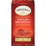 TWININGS Tea Bags, English Breakfast, 1.76 oz, 25/Box View Product Image