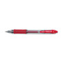 Zebra Sarasa Dry Gel X20 Gel Pen, Retractable, Bold 1 mm, Red Ink, Clear/Red Barrel, Dozen View Product Image