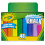 Crayola Washable Sidewalk Chalk - 4" Length x 0.9" Diameter - Assorted - Roll Stop, Washable Product Image 