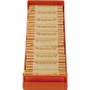 ControlTek Coin Trays for Quarters - Stackable - 10 Coin Compartment(s) - Orange - Plastic Product Image 