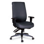 Alera Wrigley Series High Performance High-Back Multifunction Task Chair, Supports 275 lb, 18.7" to 22.24" Seat Height, Black (ALEHPM4101) View Product Image