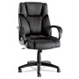 Alera Fraze Series Executive High-Back Swivel/Tilt Bonded Leather Chair, Supports 275 lb, 17.71" to 21.65" Seat Height, Black (ALEFZ41LS10B) View Product Image