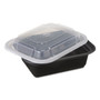 Pactiv Evergreen Newspring VERSAtainer Microwavable Containers, 12 oz, 4.5 x 5.5 x 1.75, Black/Clear, Plastic, 150/Carton (PCTNC818B) View Product Image