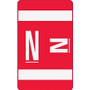 Smead AlphaZ Color-Coded Second Letter Alphabetical Labels, N, 1 x 1.63, Red, 10/Sheet, 10 Sheets/Pack (SMD67184) View Product Image