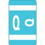 Smead AlphaZ Color-Coded Second Letter Alphabetical Labels, Q, 1 x 1.63, Light Blue, 10/Sheet, 10 Sheets/Pack View Product Image