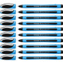 Schneider Slider Memo XB Ballpoint Pen, Stick, Extra-Bold 1.4 mm, Black Ink, Black/Light Blue Barrel, 10/Box View Product Image