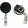 SICURIX Heavy-Duty ID Card Reel with Belt Clip - Plastic - Black Product Image 