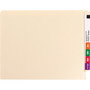 Smead Reinforced End Tab Fastener Folders, Antimicrobial Protection, 0.75" Expansion, 2 Fasteners, Letter Size, Manila, 50/Box View Product Image