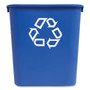 Coastwide Professional Open Top Indoor Recycling Container, Plastic, Blue (CWZ266429) View Product Image