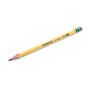 Ticonderoga Tri-Write Triangular Pencil, HB (#2), Black Lead, Yellow Barrel, Dozen View Product Image