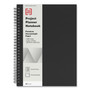 TRU RED Wirebound Soft-Cover Project-Planning Notebook, Project-Management Format, Black Cover, (80) 9.5 x 6.5 Sheets View Product Image