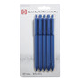 TRU RED Quick Dry Gel Pen, Retractable, Fine 0.5 mm, Blue Ink, Blue Barrel, 5/Pack View Product Image