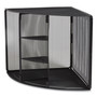 TRU RED Wire Mesh Corner Organizer, Four Sections, 5.28 x 14.17 x 19.37, Black View Product Image