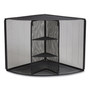 TRU RED Wire Mesh Corner Organizer, Four Sections, 5.28 x 14.17 x 19.37, Black View Product Image