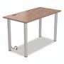 Union & Scale Essentials Writing Table-Desk with Integrated Power Management, 47.5" x 23.7" x 28.8", Espresso/Aluminum View Product Image