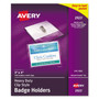 Avery Heavy-Duty Clip-Style Badge Holders, Horizontal, 4 x 3, Clear, 100/Box View Product Image