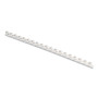 Fellowes Plastic Comb Bindings, 1/4" Diameter, 20 Sheet Capacity, White, 100/Pack (FEL52370) View Product Image
