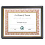 nudell Plastic Framed Award Certificate - 8.50" x 11" Frame Size - Rectangle - Hanger - Plastic - Gold, Black Product Image 