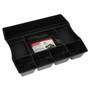 Rubbermaid Regeneration Deep Drawer Organizer, Eight Compartments, 14.88 x 11.88 x 2.5, Plastic, Black View Product Image