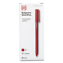 TRU RED Ballpoint Pen, Stick, Medium 1 mm, Red Ink, Red Barrel, Dozen View Product Image